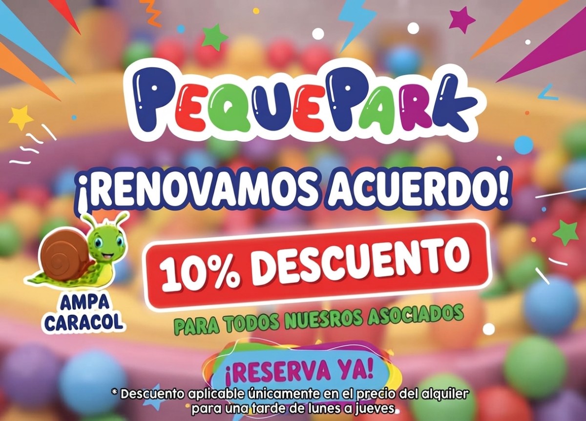 🎈🥳 ¡RENOVAMOS LA COLABORACIÓN CON PEQUEPARK!&nbsp;🥳🎈